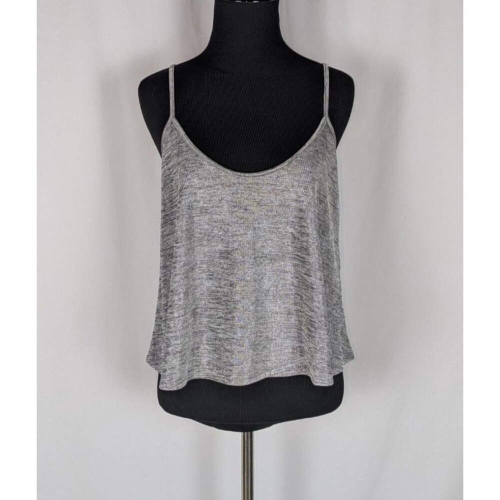 Kimchi Blue S Cami Tank Top Silver Space Dye Drapey Boho Casual Lounge Y2K
